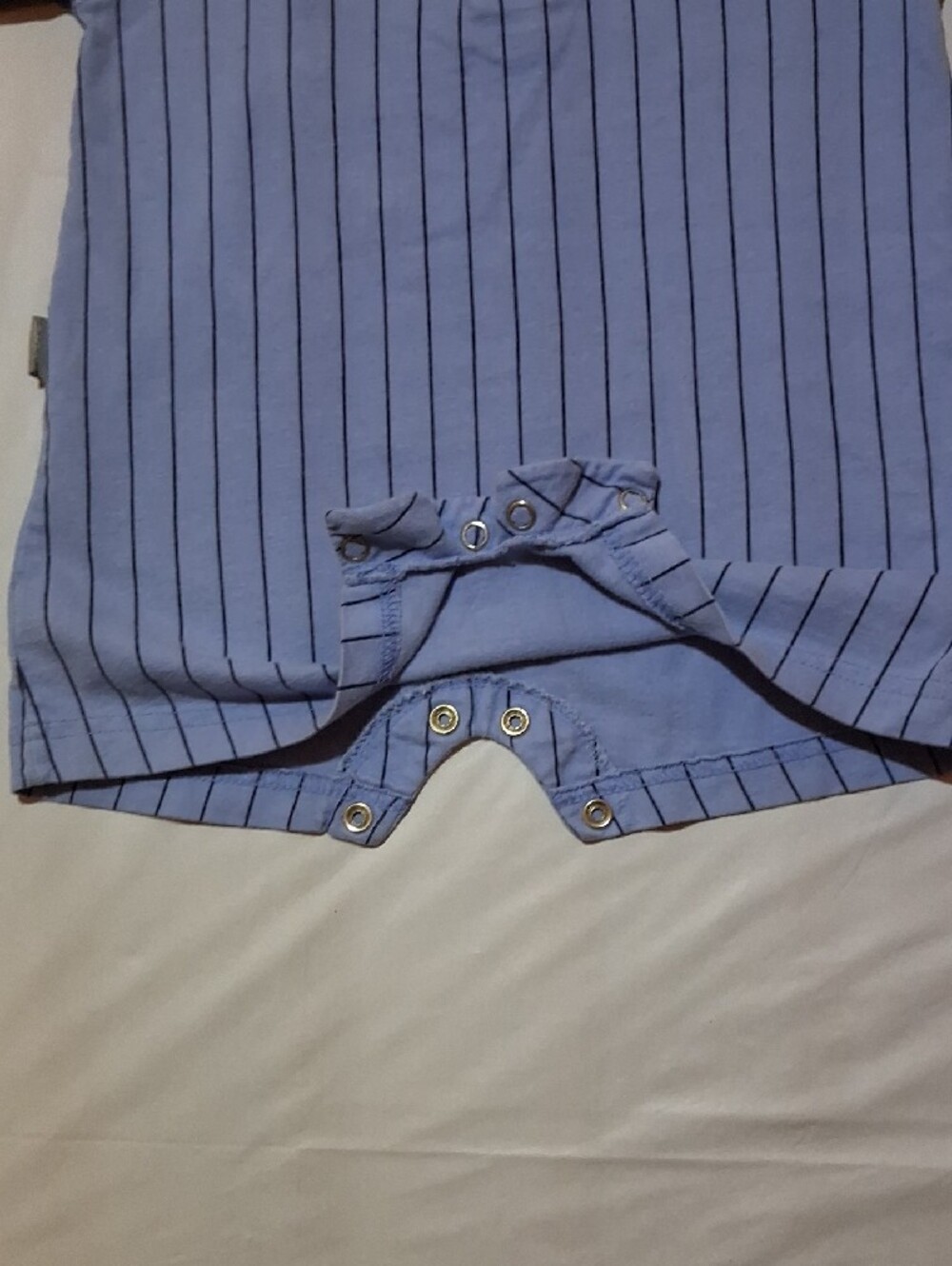 Carter's Baby Boy Basketball Romper 12M Blue Striped Slam Dunk One-Piece - Picture 7 of 7